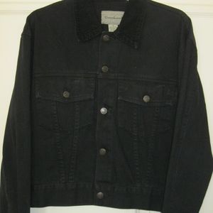 Great Land cotton denim jacket, black, Sz S